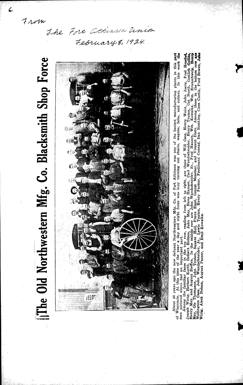  Source: Fort Atkinson Union Topics: Industry Date: 1924-02-08