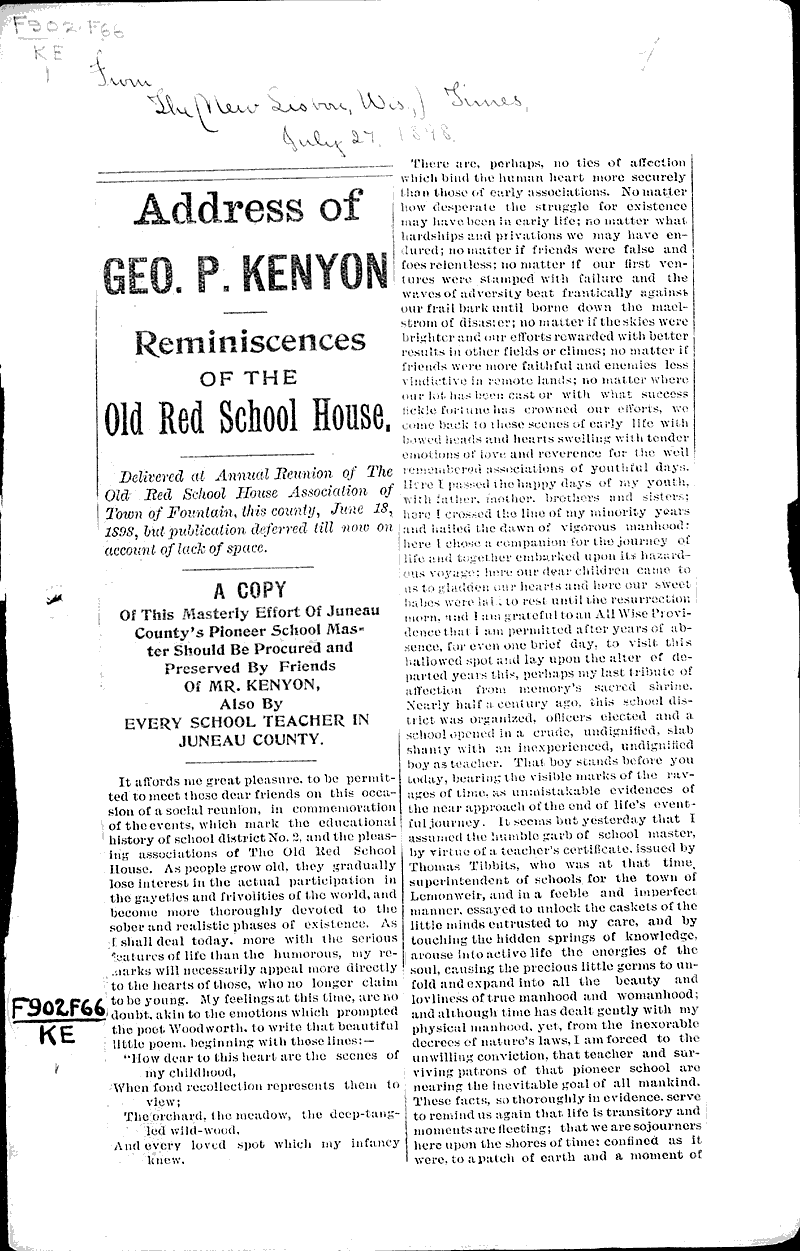  Source: New Lisbon Times Topics: Education Date: 1898-07-27