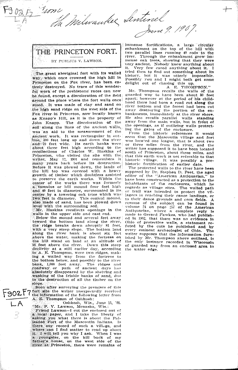  Source: Milwaukee Sentinel Topics: Architecture Date: 1907-06-09