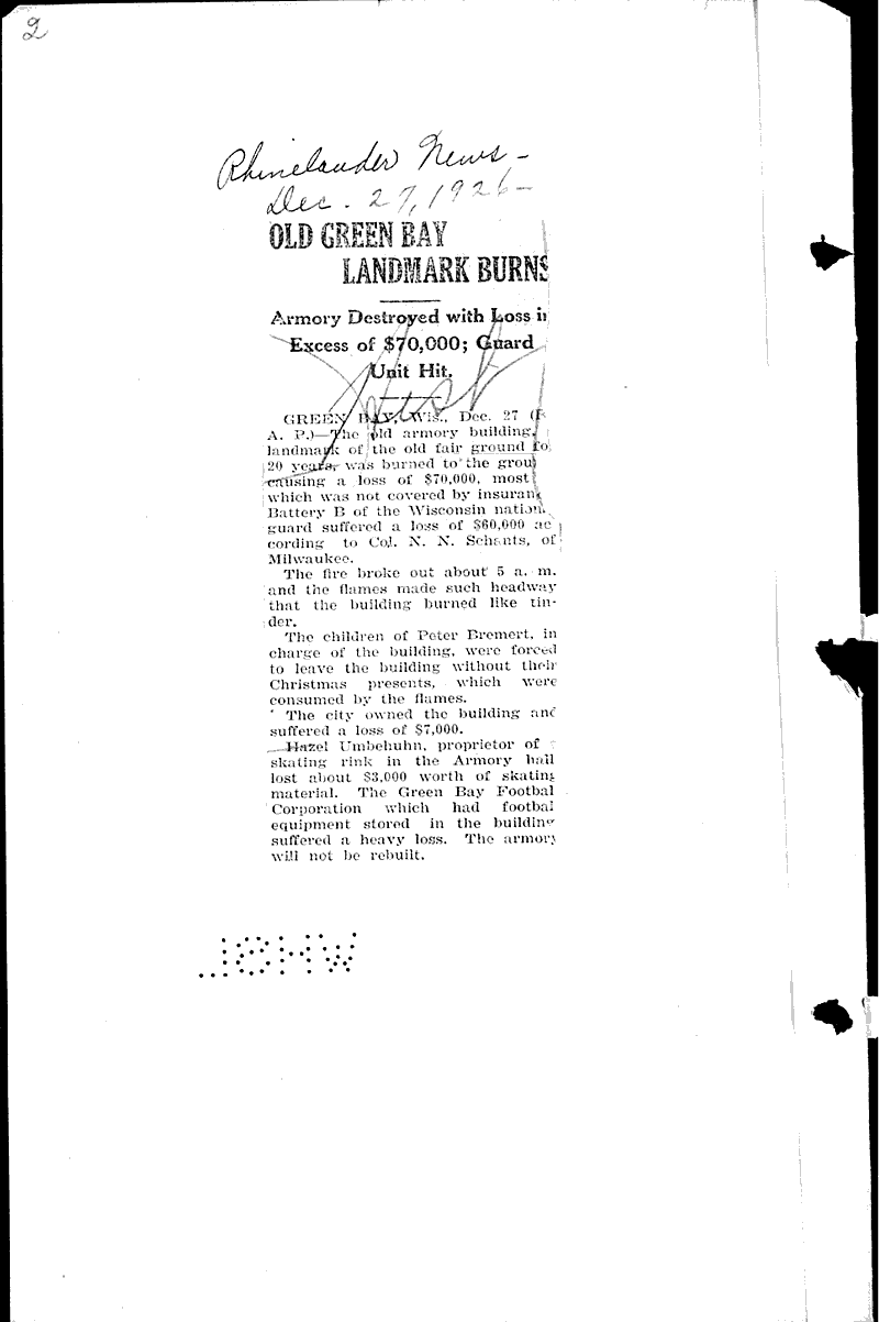  Source: Green Bay Gazette Topics: Architecture Date: 1925-06-23