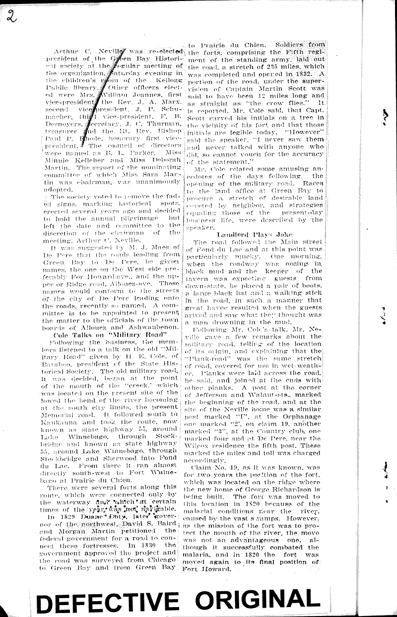  Source: Green Bay Gazette Topics: Education Date: 1925-02-14