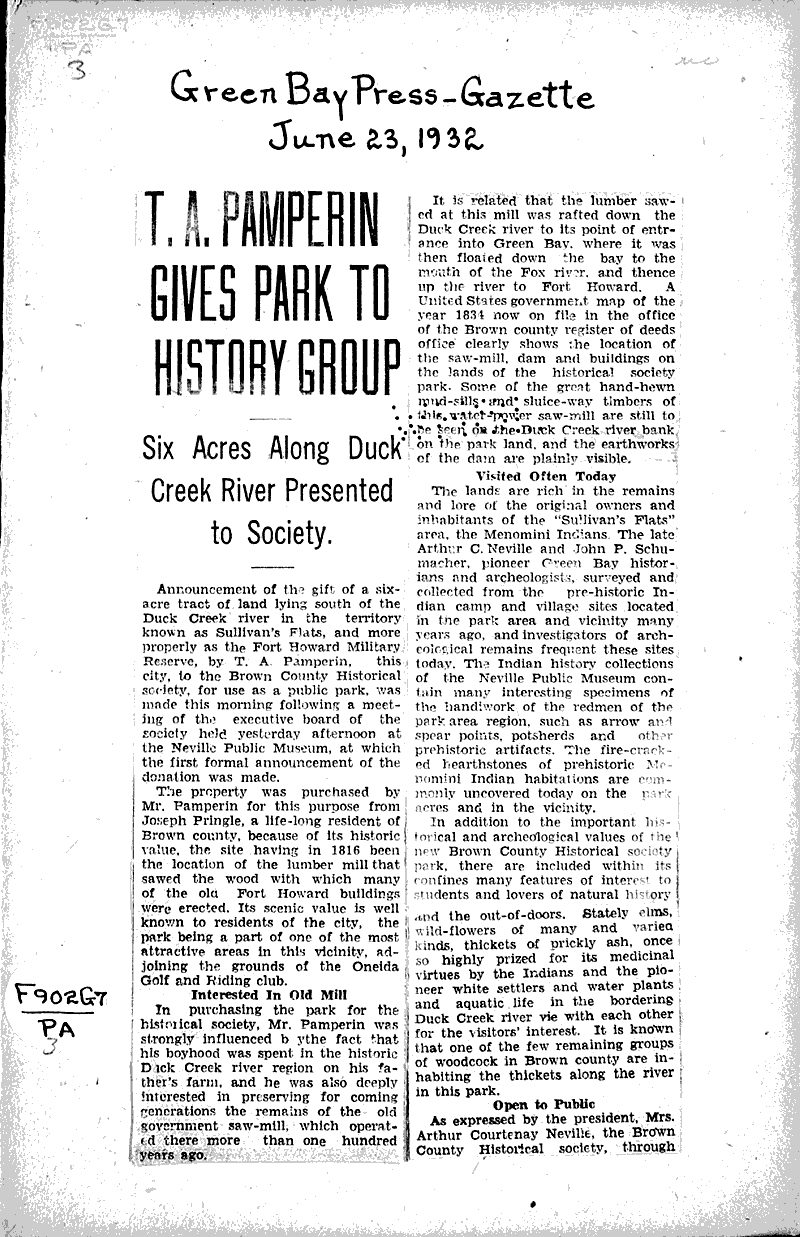  Source: Green Bay Gazette Topics: Education Date: 1932-06-23
