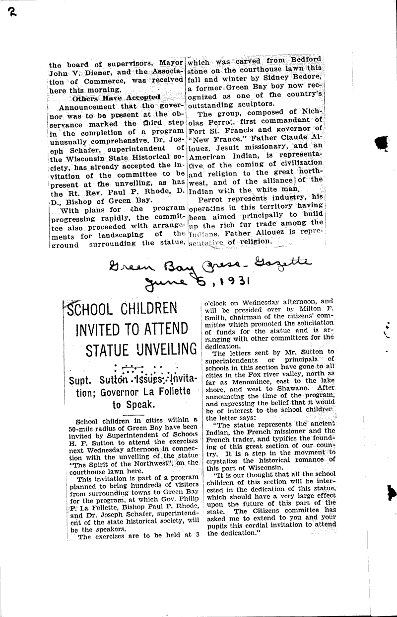  Source: Milwaukee Catholic Herald Topics: Architecture Date: 1931-04-16