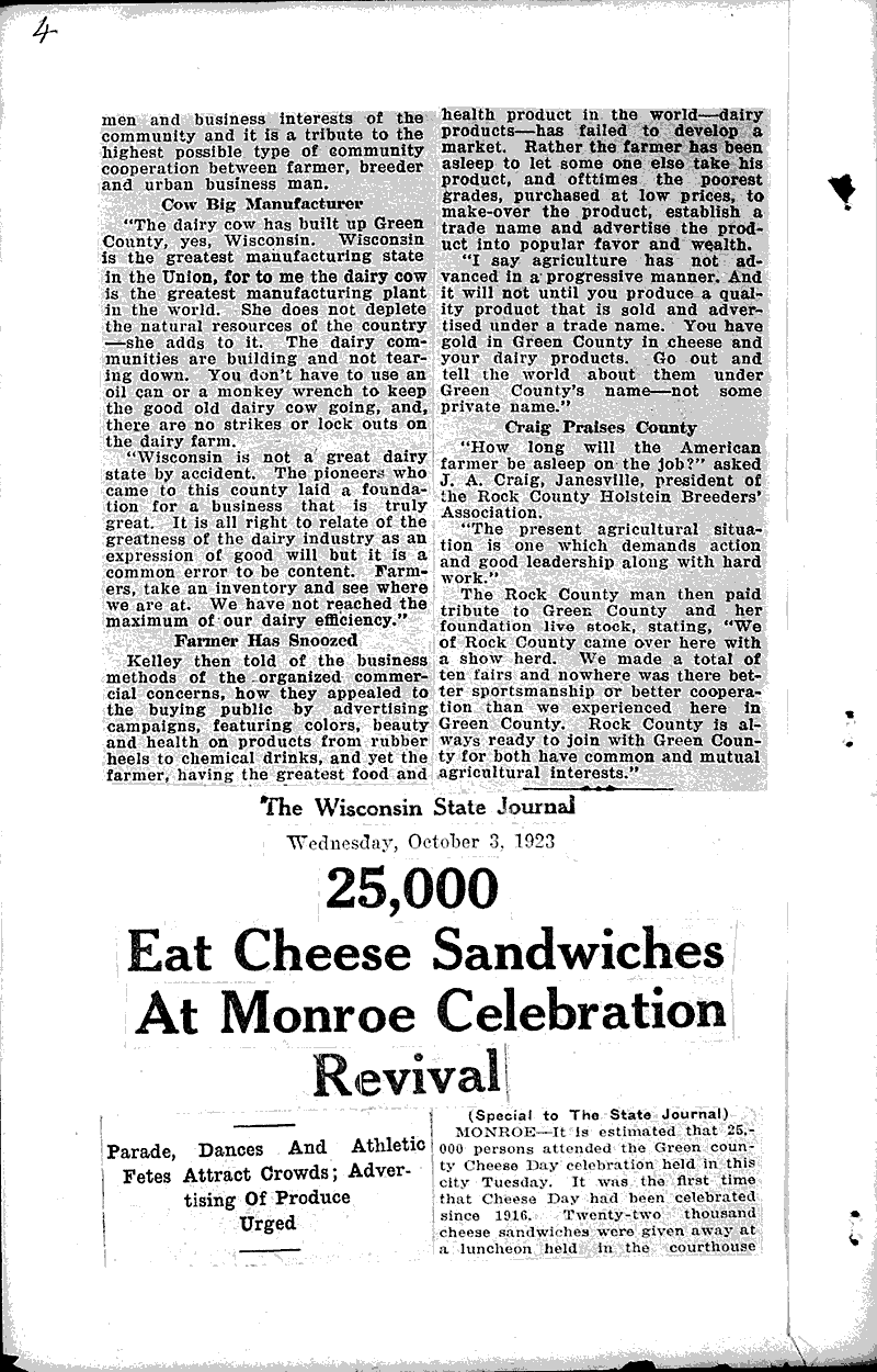 Source: Wisconsin Agriculturist and Farmer Topics: Agriculture Date: 1923-10-13
