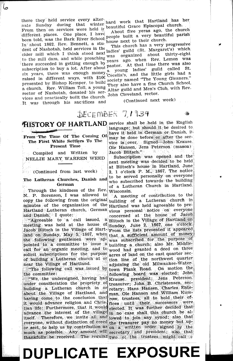  Source: Hartland News Date: 1934-11-16