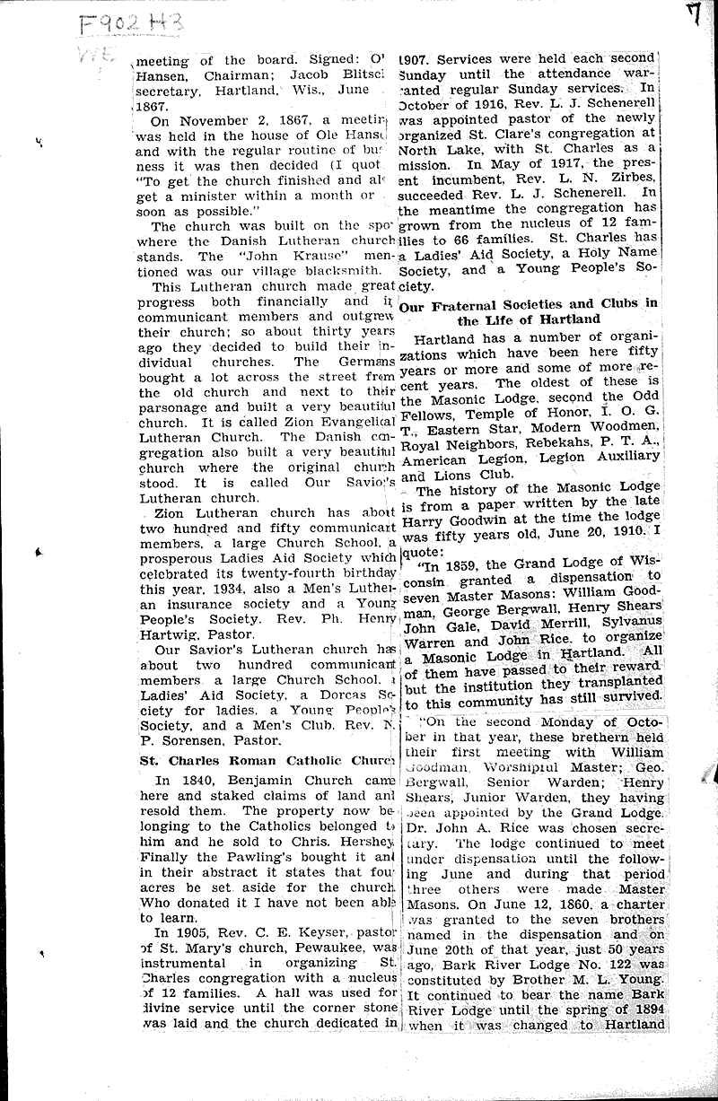  Source: Hartland News Date: 1934-11-16