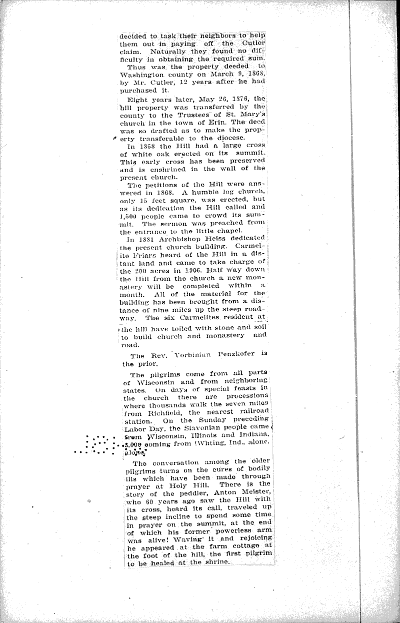  Source: Wisconsin State Journal Topics: Church History Date: 1923-07-08