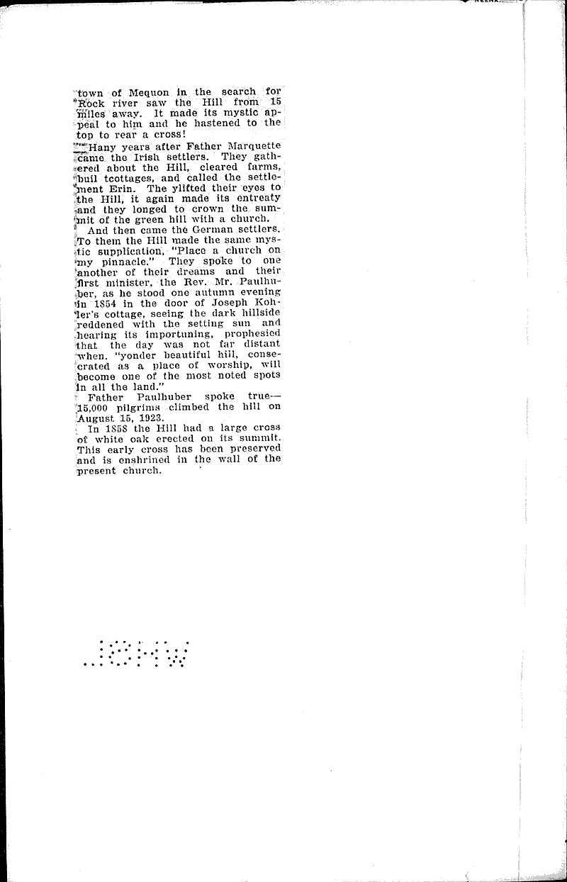  Source: Wisconsin State Journal Topics: Church History Date: 1924-07-13