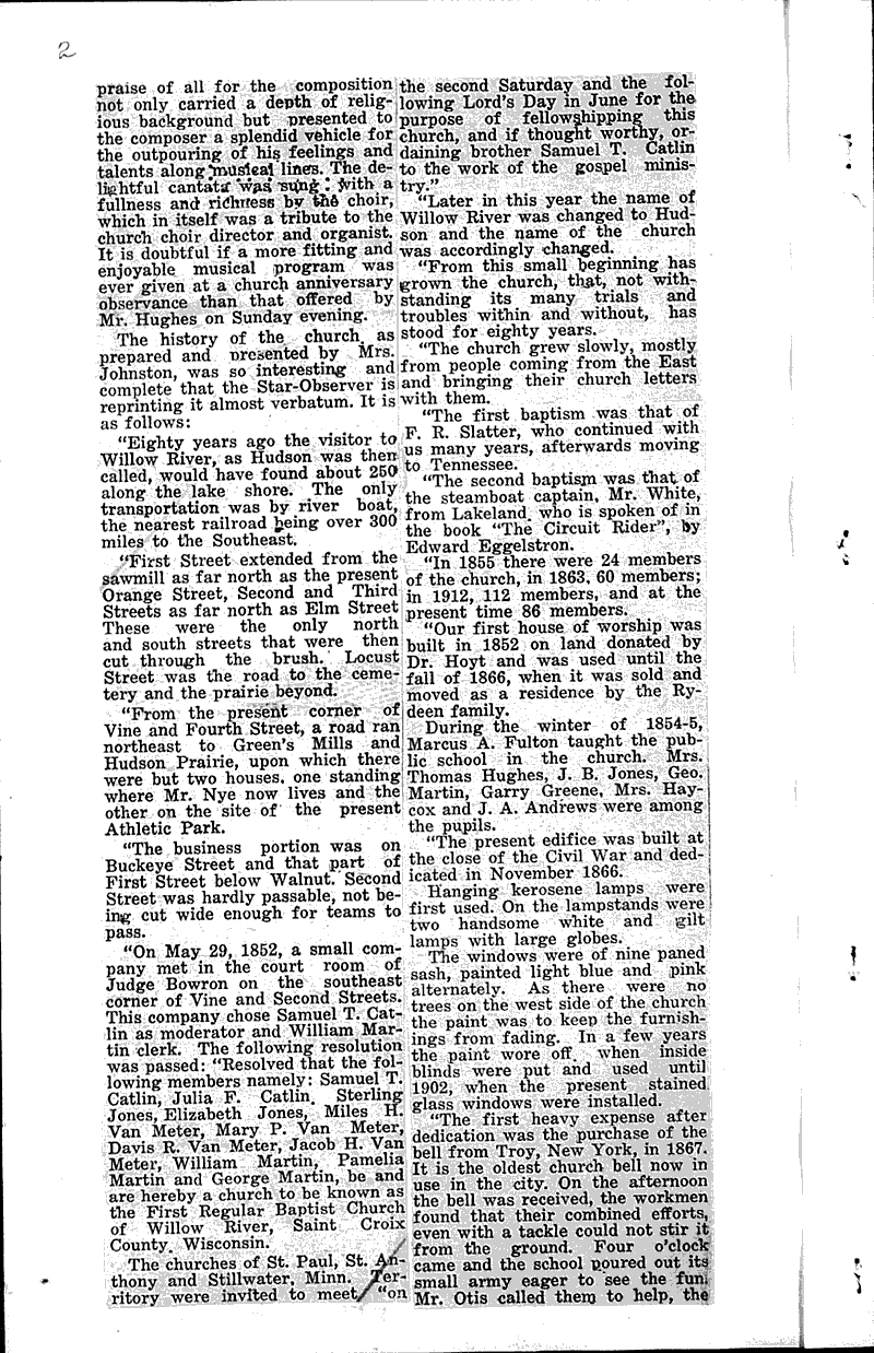  Source: Hudson Star-Observer Topics: Church History Date: 1932-06-23