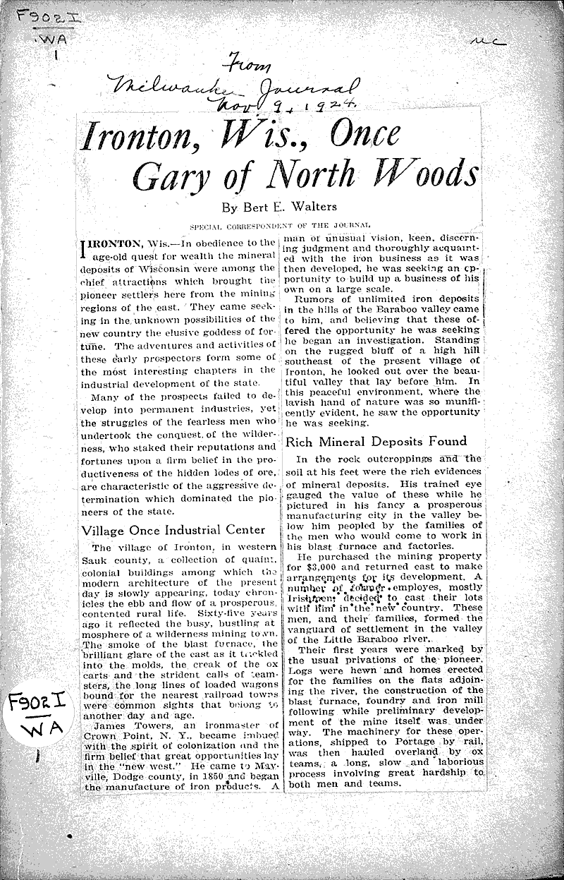  Source: Milwaukee Journal Topics: Industry Date: 1924-11-09