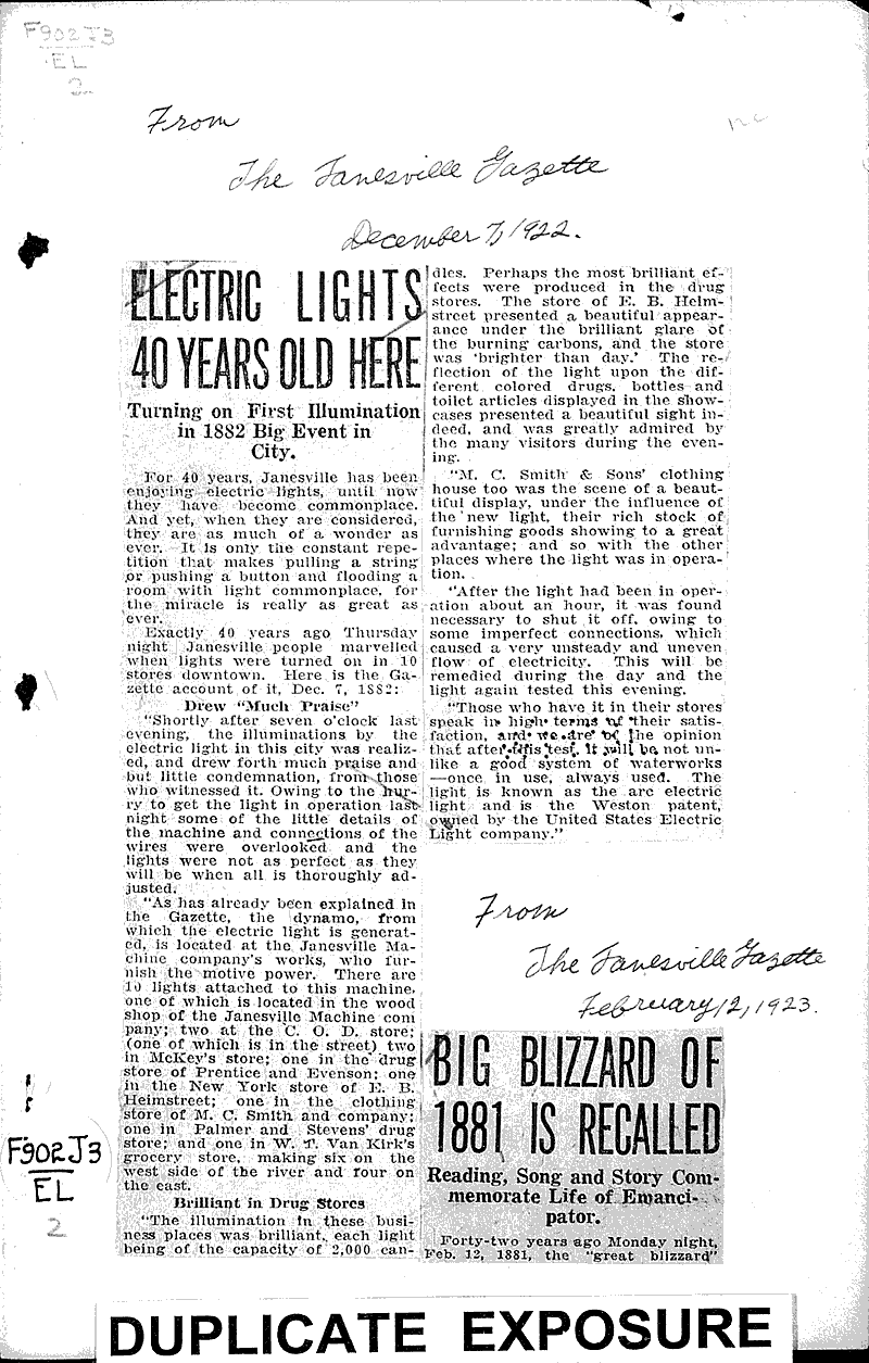  Source: Janesville Gazette Date: 1922-12-07