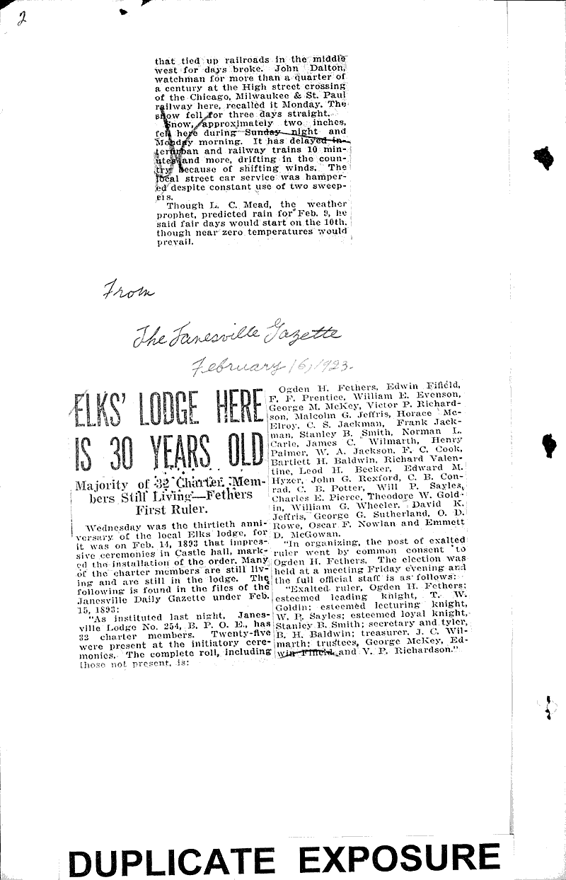  Source: Janesville Gazette Date: 1922-12-07