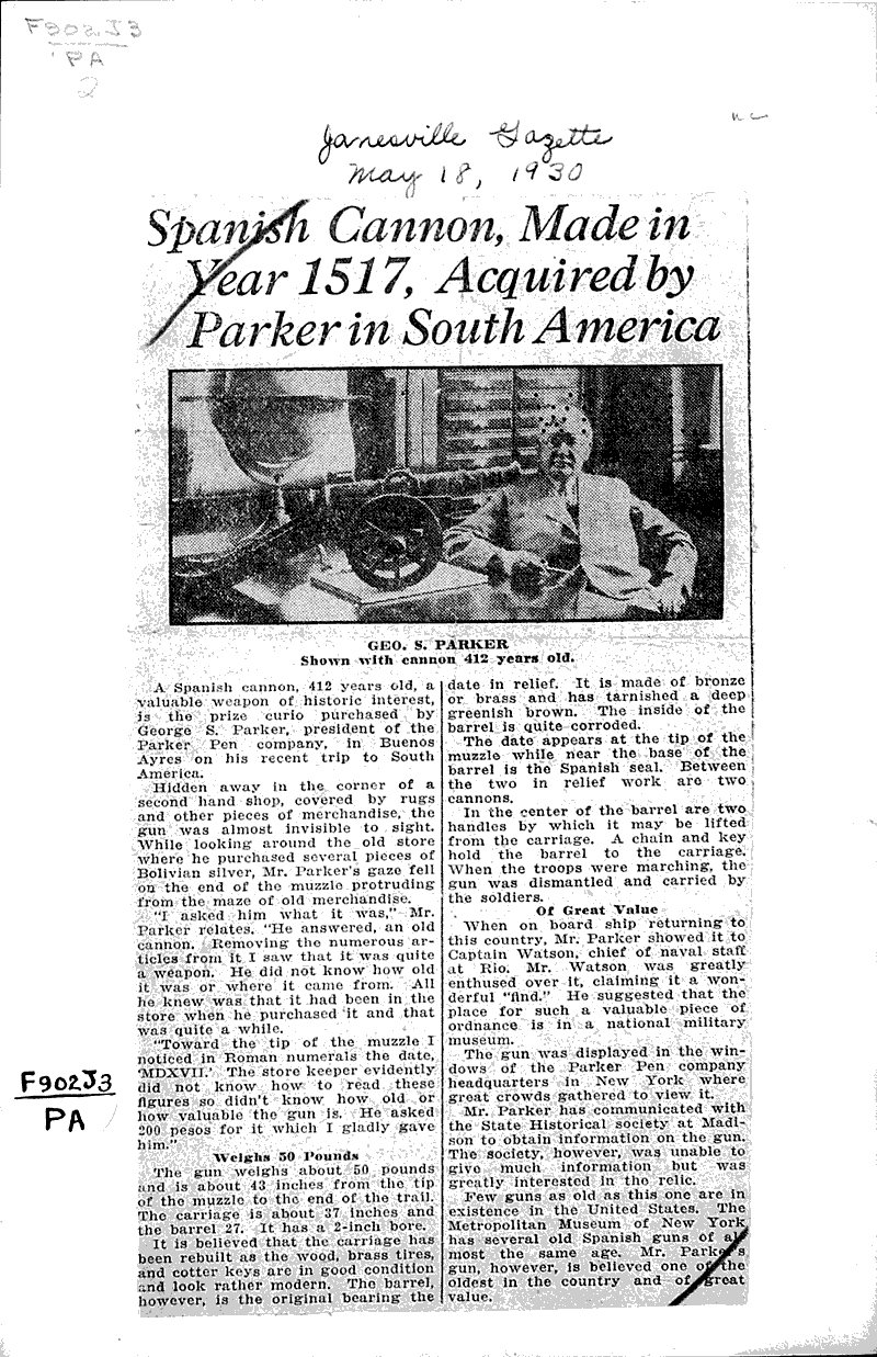  Source: Janesville Gazette Date: 1930-05-18