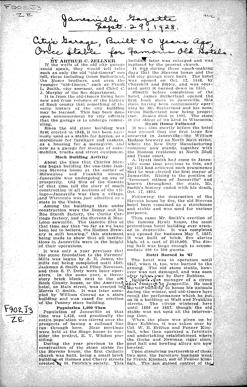  Source: Janesville Gazette Topics: Architecture Date: 1928-09-29