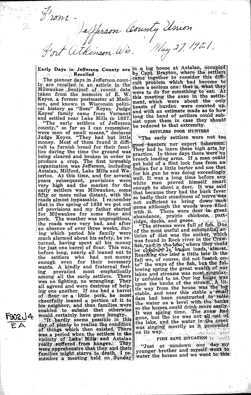  Source: Jefferson County Union Date: 1921-05-27