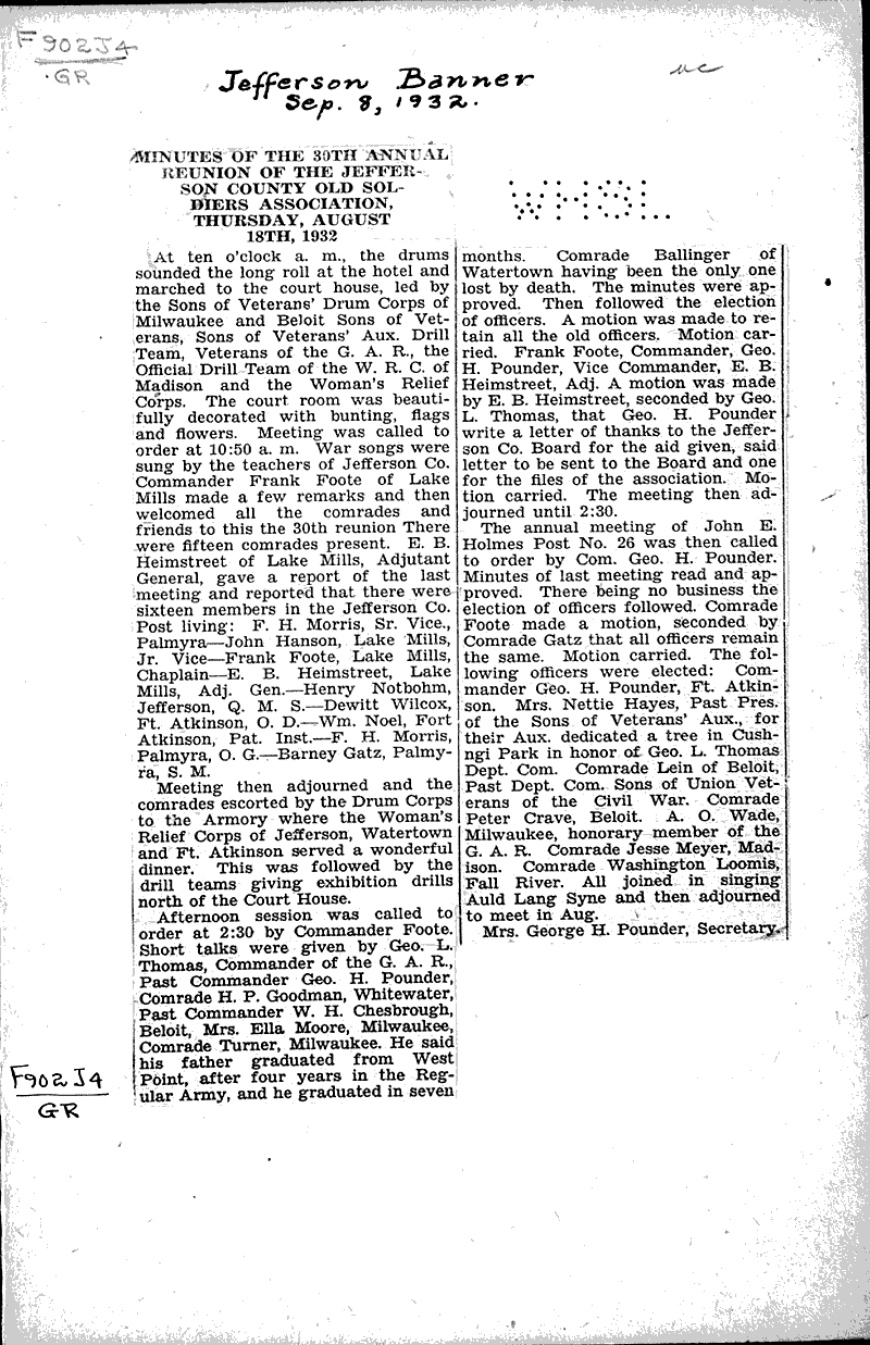  Source: Jefferson Banner Topics: Social and Political Movements Date: 1932-09-08