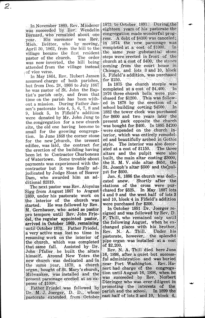  Source: Jefferson Banner Topics: Church History Date: 1909-01-13