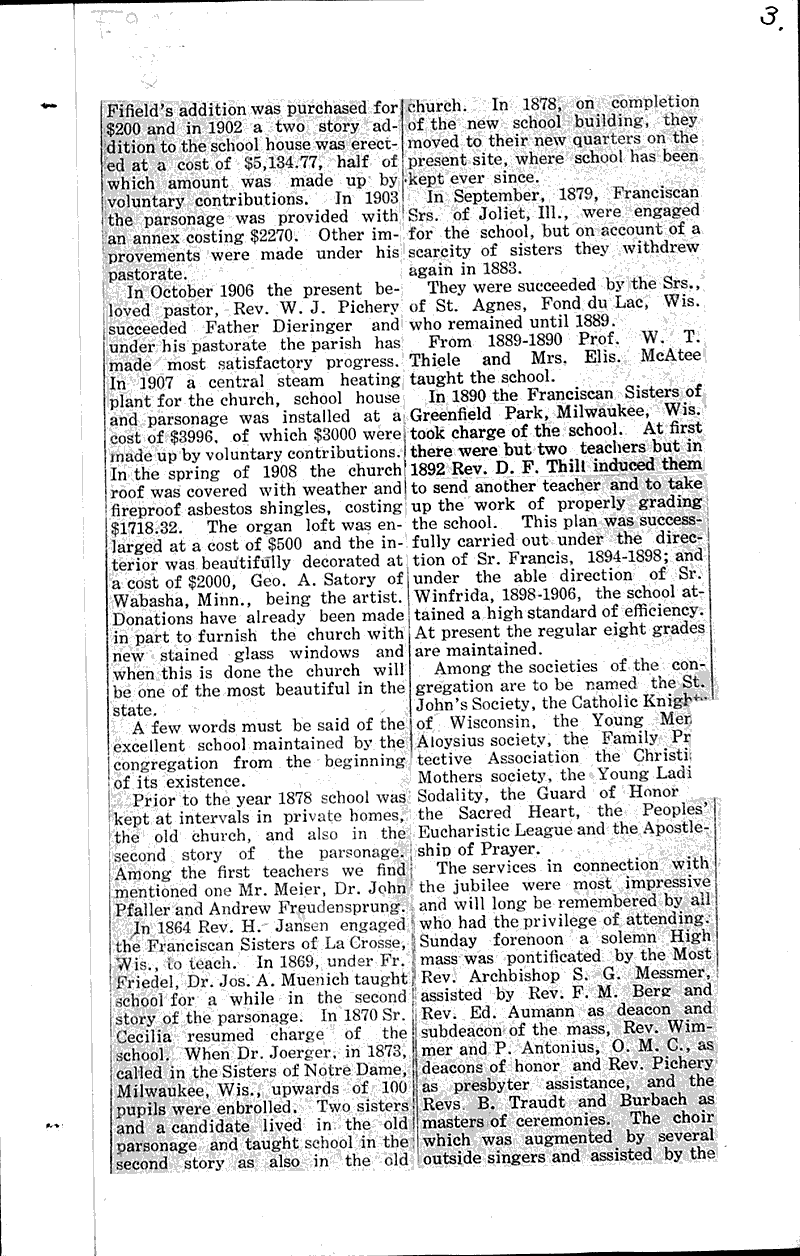  Source: Jefferson Banner Topics: Church History Date: 1909-01-13