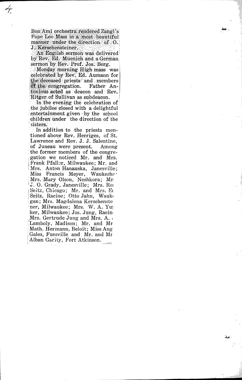  Source: Jefferson Banner Topics: Church History Date: 1909-01-13