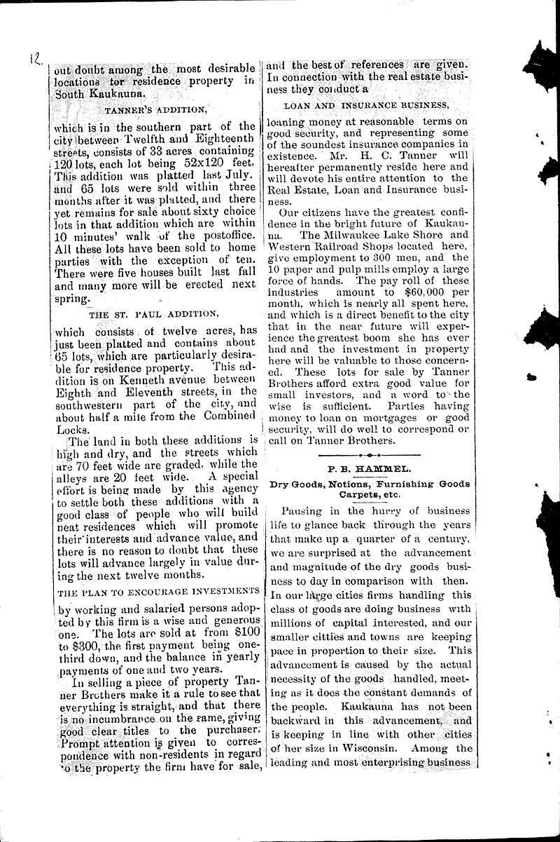  Source: Kaukauna Times Date: 1891-01-16