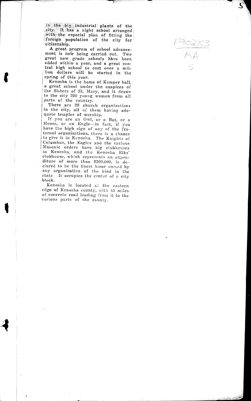  Source: Kenosha News Date: 1924-02-19