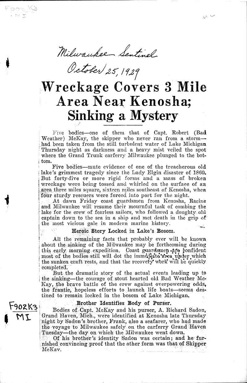  Source: Milwaukee Sentinel Date: 1929-10-25