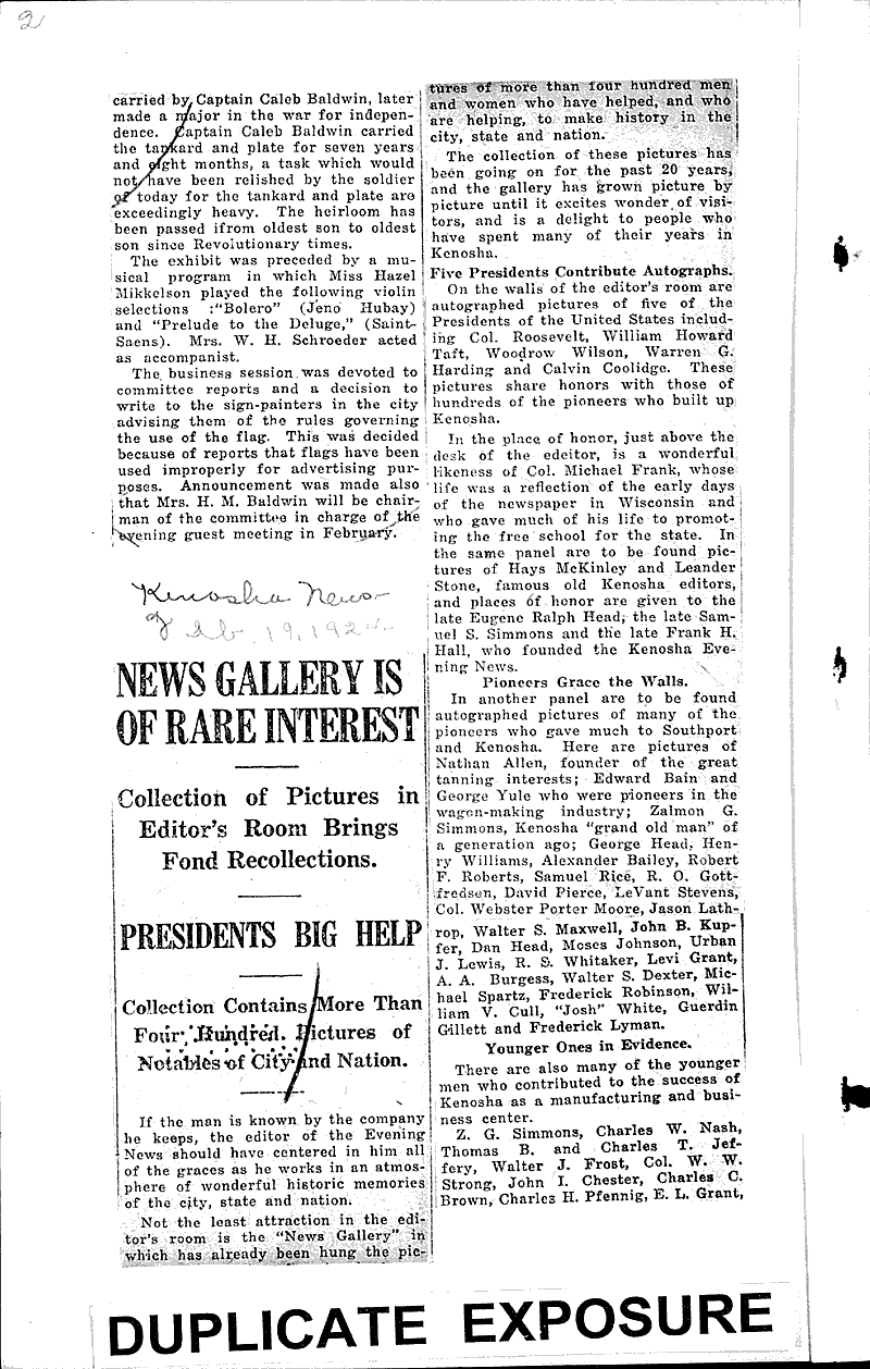  Source: Kenosha News Date: 1924-02-19