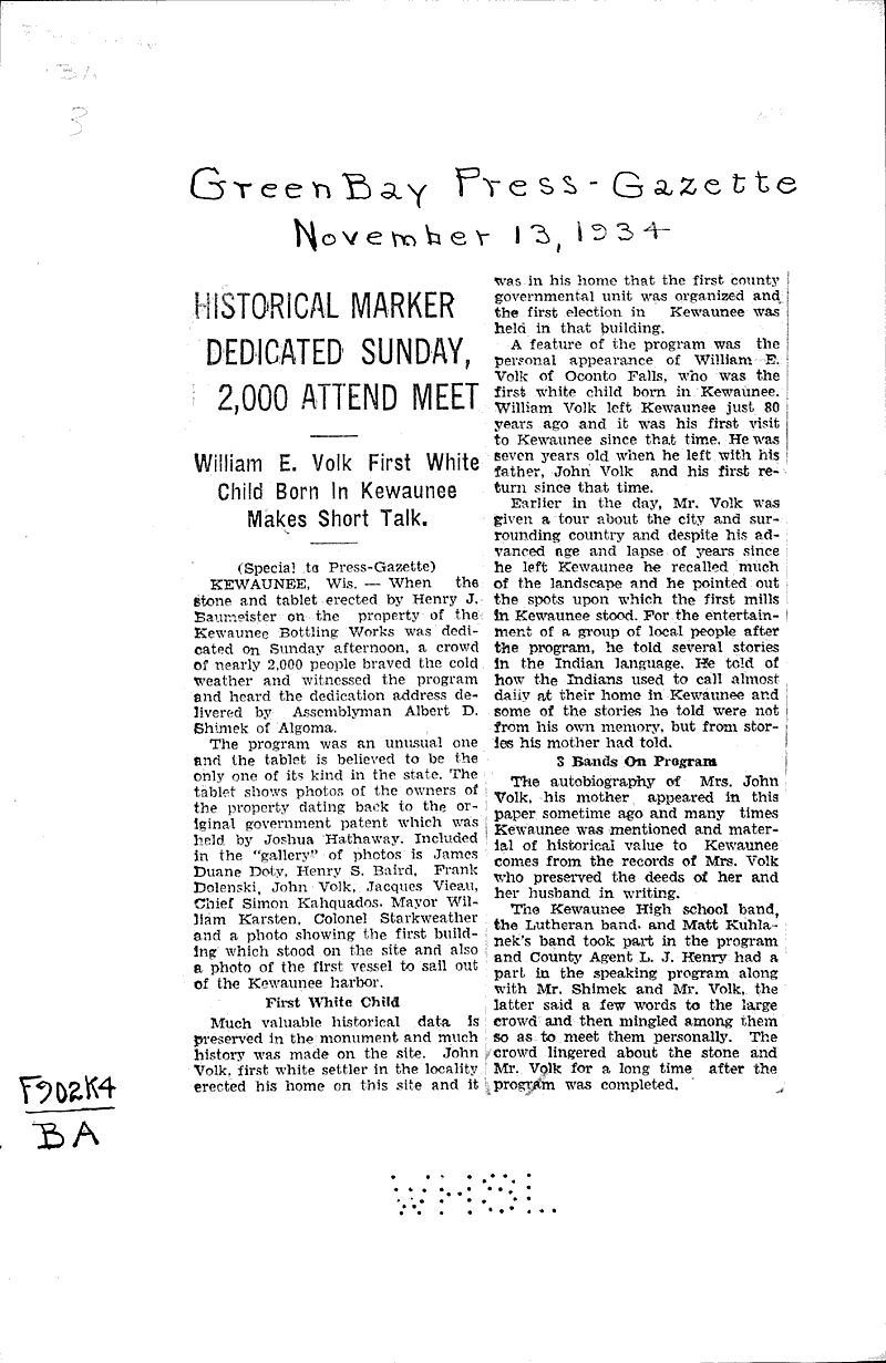 Source: Green Bay Press Gazette Date: 1934-11-13