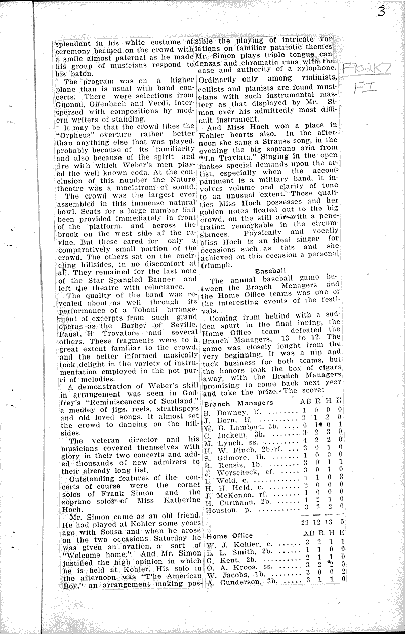  Source: Sheboygan Telegram Date: 1923-08-13