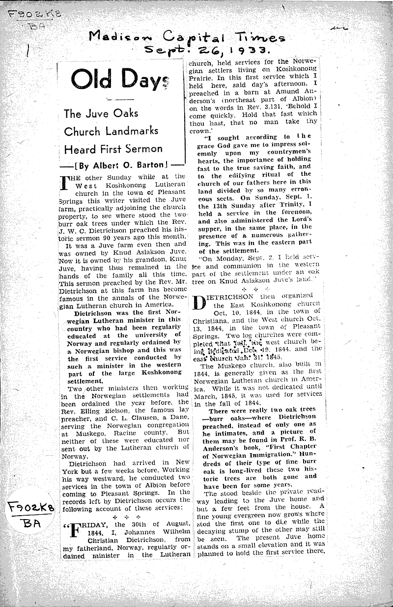  Source: Madison Capital Times Date: 1933-09-26