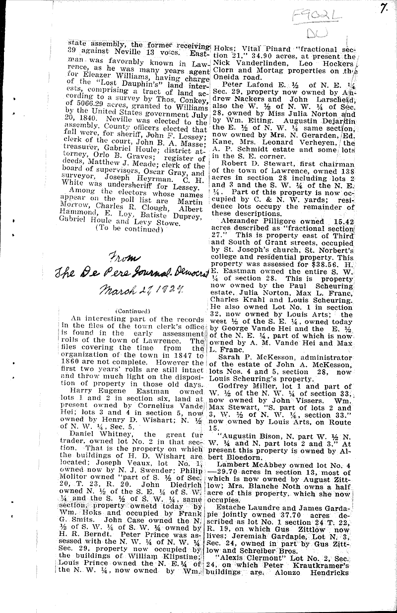  Source: De Pere Journal-Democrat Topics: Government and Politics Date: 1924-02-14