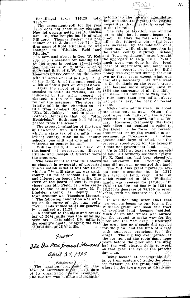  Source: De Pere Journal-Democrat Topics: Government and Politics Date: 1924-02-14
