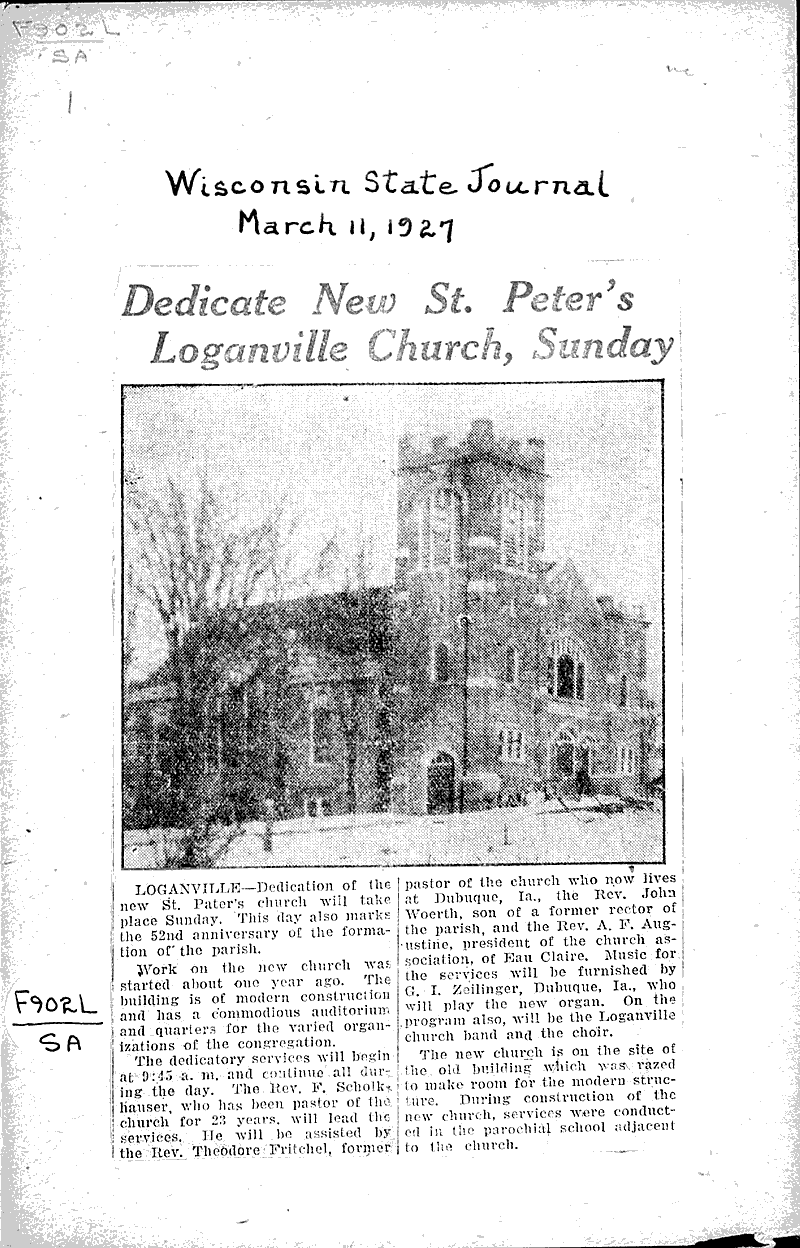  Topics: Church History Date: 1927-03-11