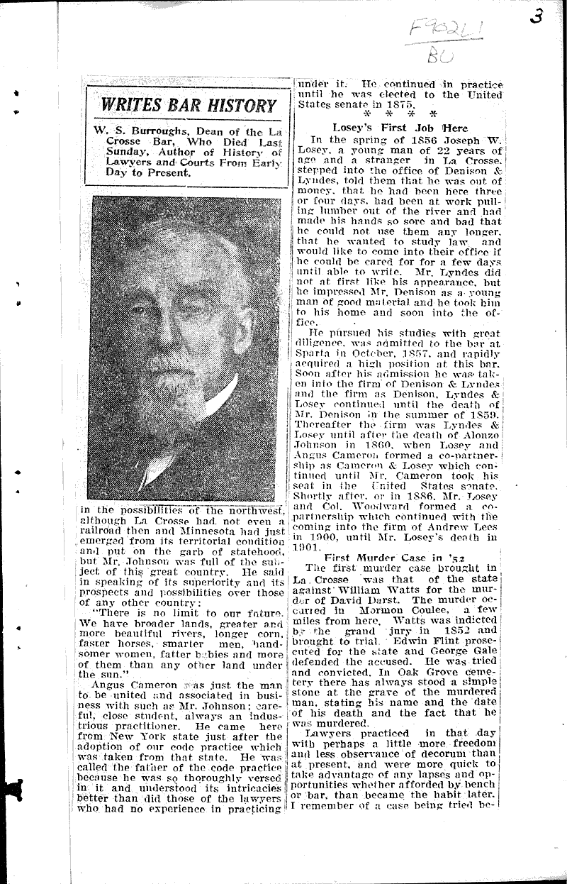  Source: LaCrosse Tribune Topics: Government and Politics Date: 1921-07-31