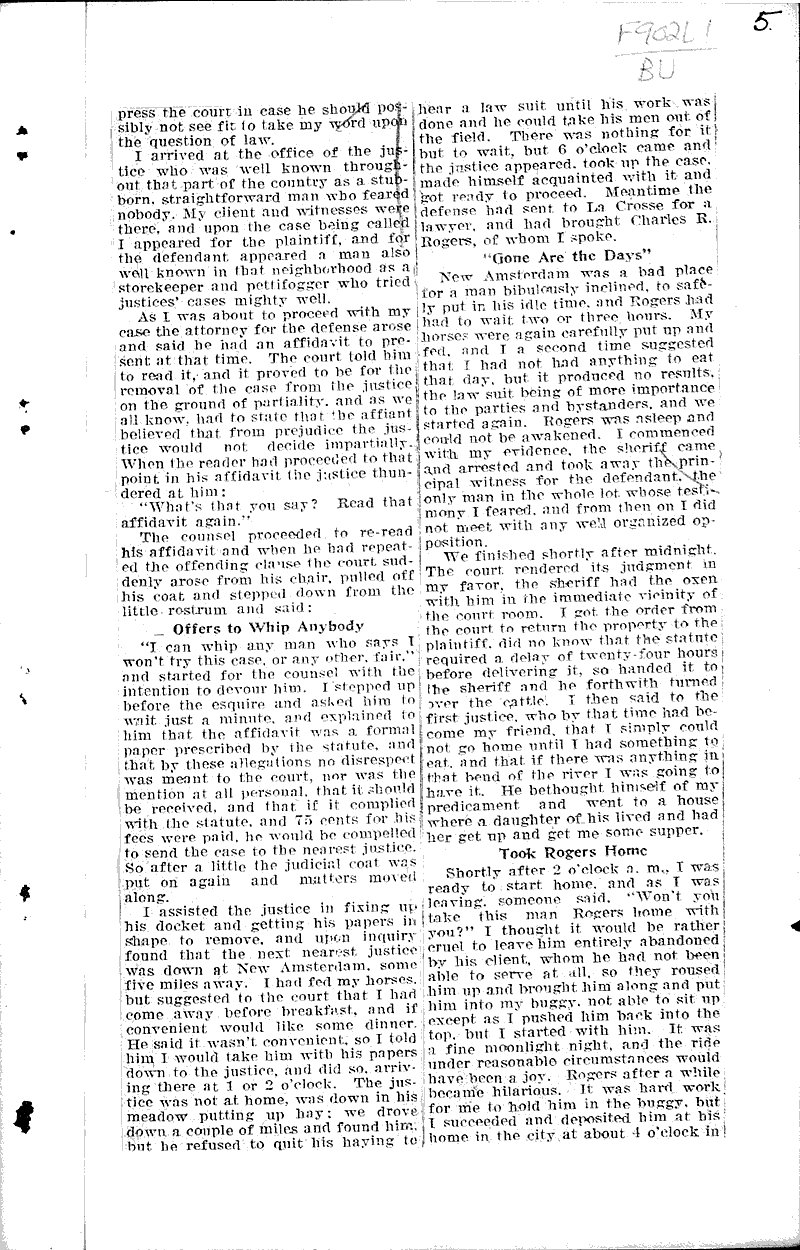  Source: LaCrosse Tribune Topics: Government and Politics Date: 1921-07-31