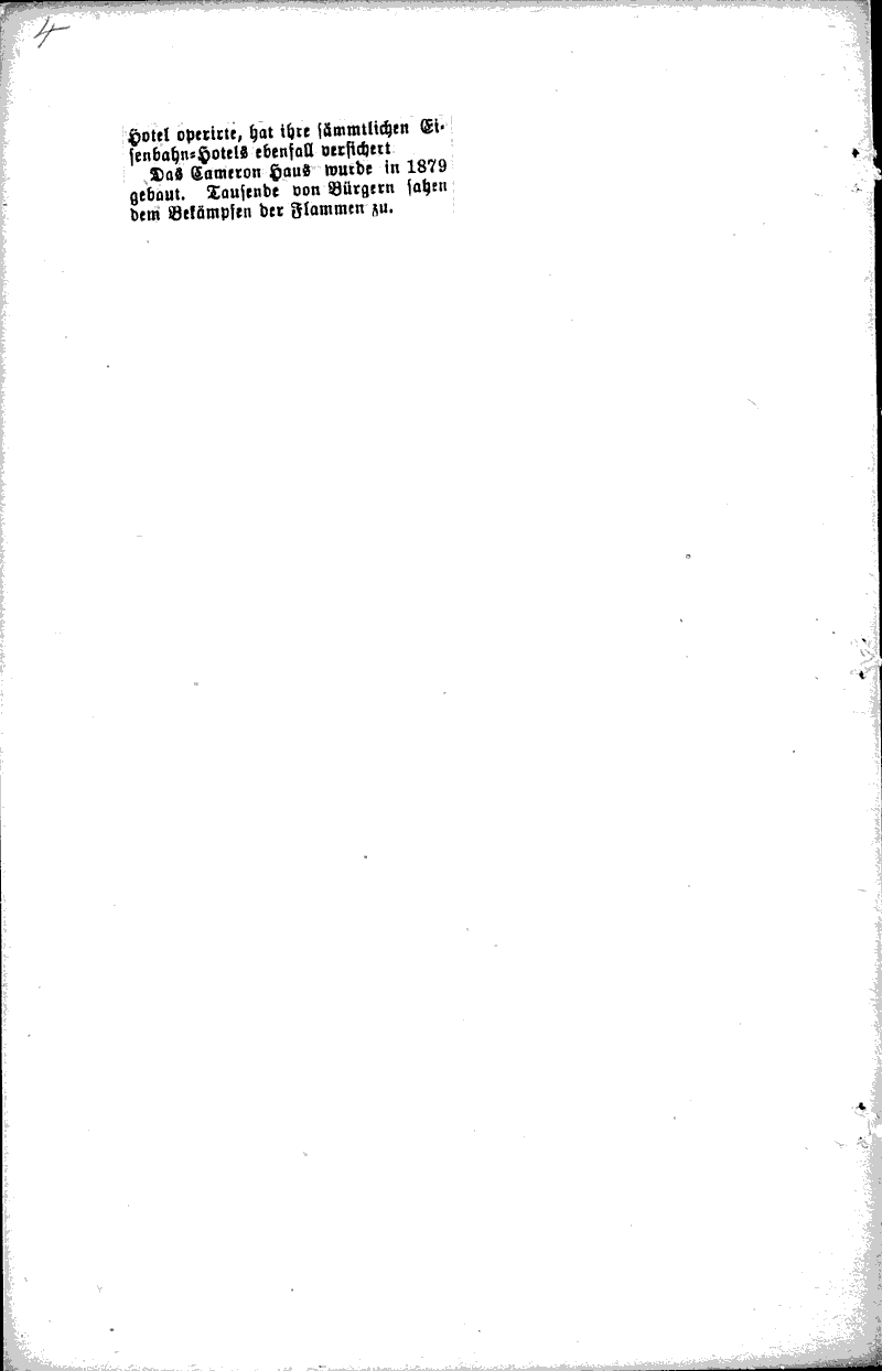 Cameron house famous coupled with names known to city history