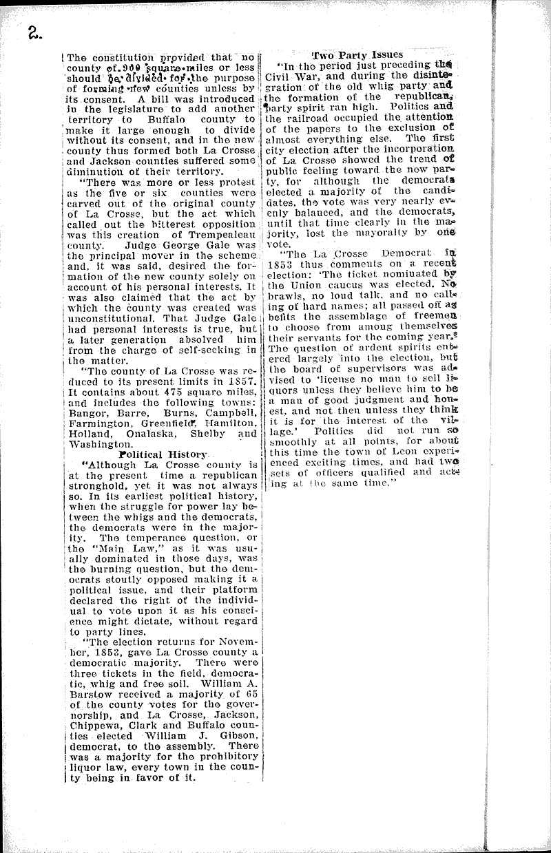 Source: La Crosse Tribune and Leader-Press Topics: Government and Politics Date: 1933-02-19