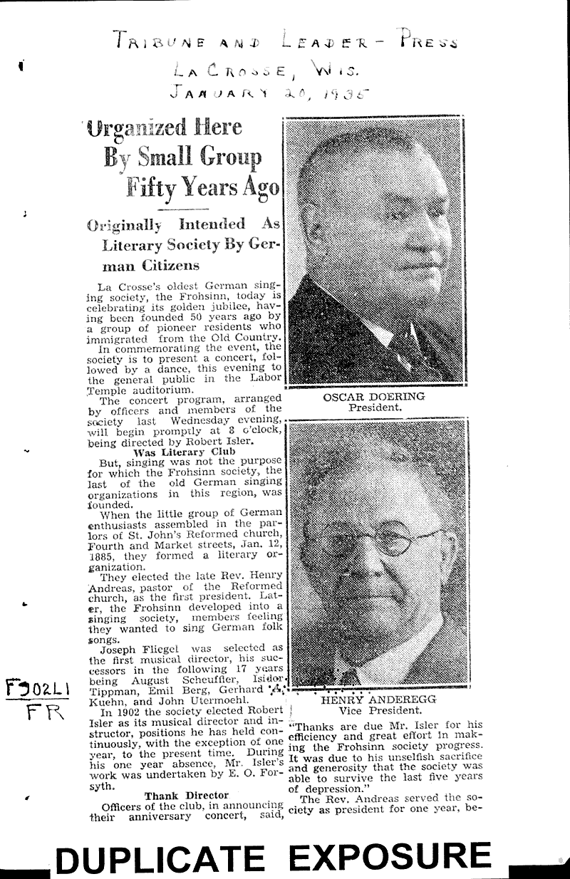  Source: La Crosse Tribune and Leader-Press Topics: Social and Political Movements Date: 1935-01-20