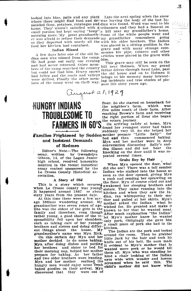  Source: La Crosse Tribune Topics: Education Date: 1927-06-12