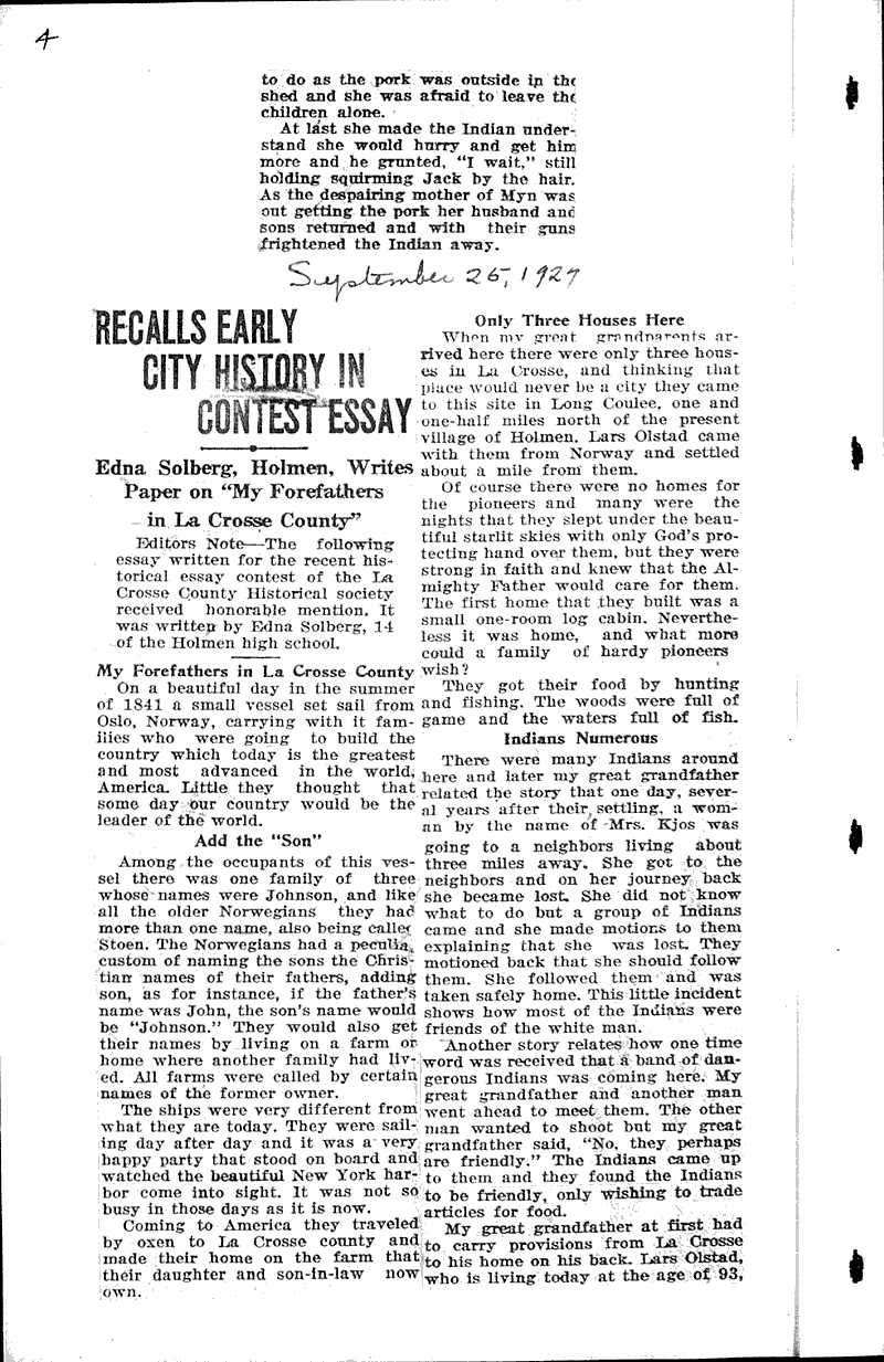  Source: La Crosse Tribune Topics: Education Date: 1927-06-12