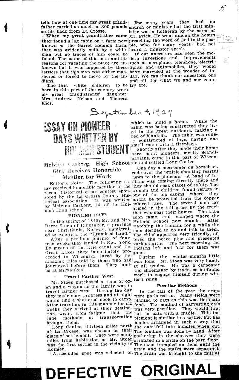  Source: La Crosse Tribune Topics: Education Date: 1927-06-12