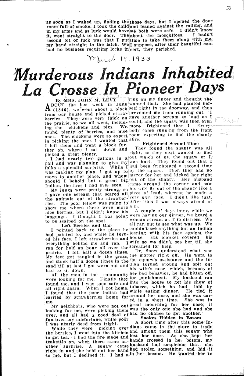  Source: La Crosse Tribune and Leader-Press Topics: Education Date: 1933-03-12