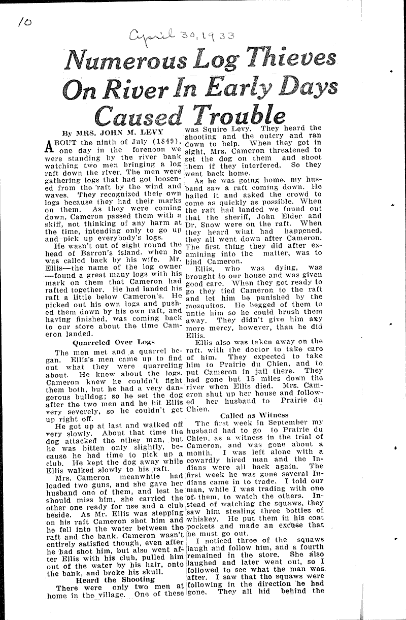  Source: La Crosse Tribune and Leader-Press Topics: Education Date: 1933-03-12