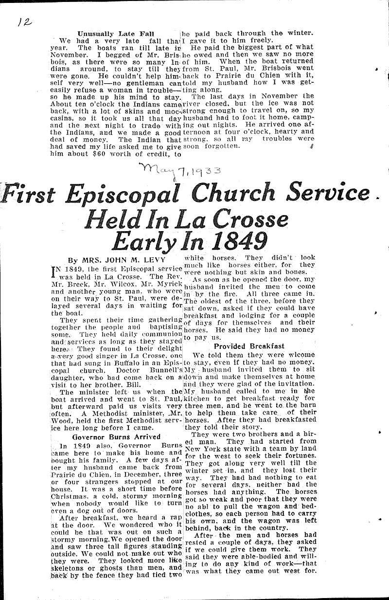  Source: La Crosse Tribune and Leader-Press Topics: Education Date: 1933-03-12