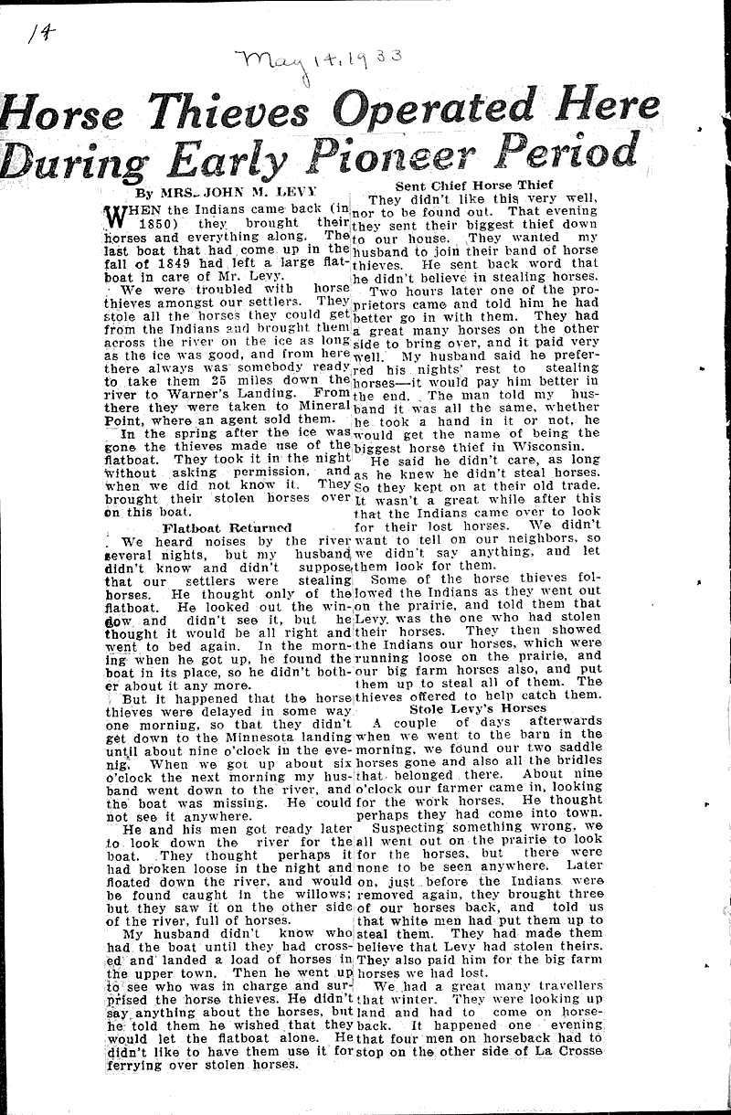  Source: La Crosse Tribune and Leader-Press Topics: Education Date: 1933-03-12