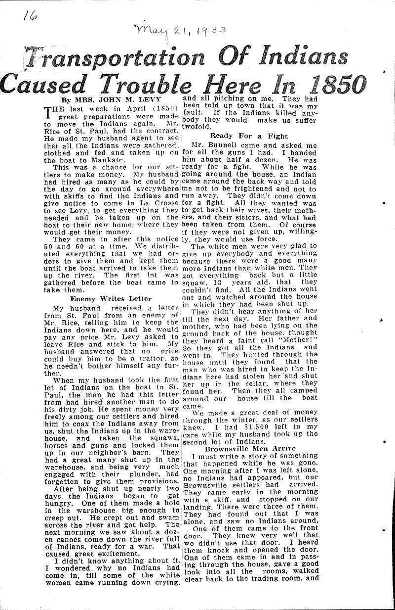  Source: La Crosse Tribune and Leader-Press Topics: Education Date: 1933-03-12