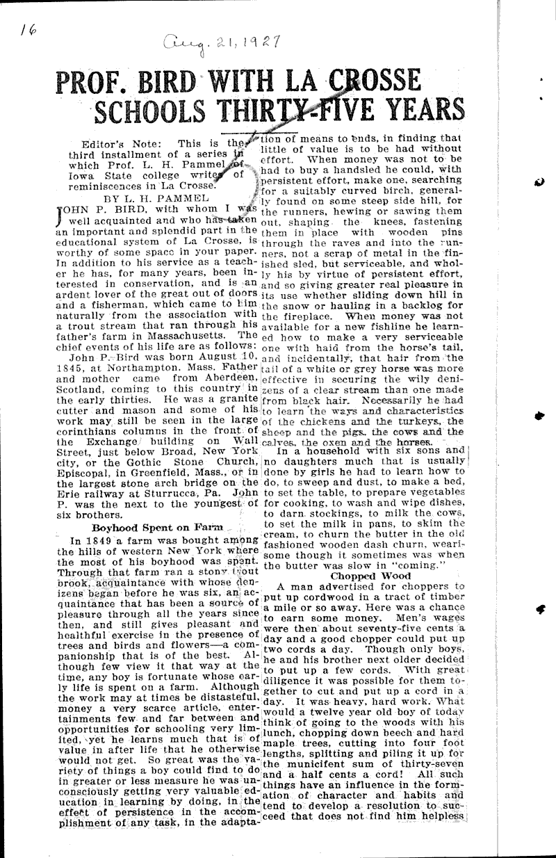  Source: La Crosse Tribune Topics: Voyages and Travels Date: 1927-06-12