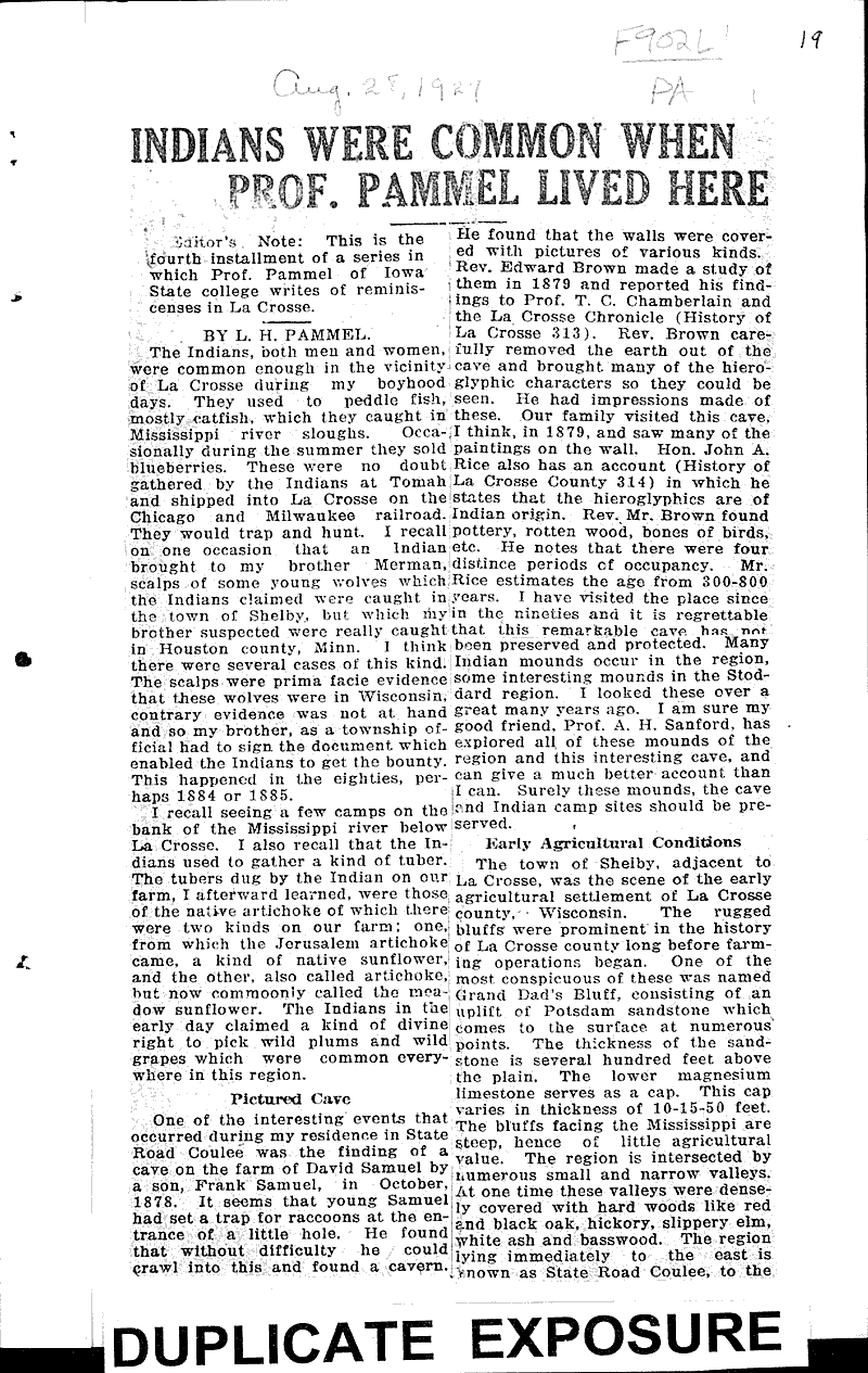  Source: La Crosse Tribune Topics: Voyages and Travels Date: 1927-06-12