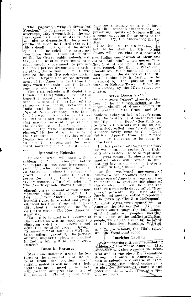  Source: La Crosse Tribune Topics: Social and Political Movements Date: 1921-05-08
