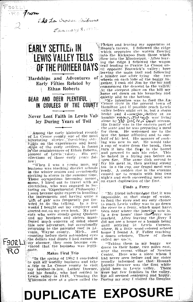  Source: La Crosse Tribune Topics: Government and Politics Date: 1922-01-08